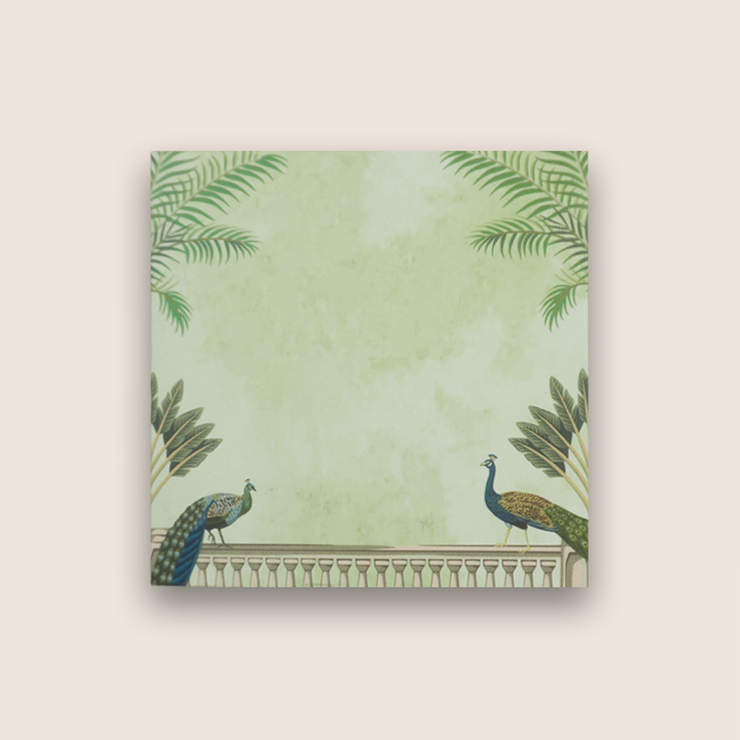 Green Peacock Leaf Money Envelope - KRCE4270