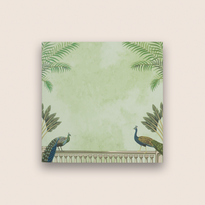 Green Peacock Leaf Money Envelope - KRCE4270