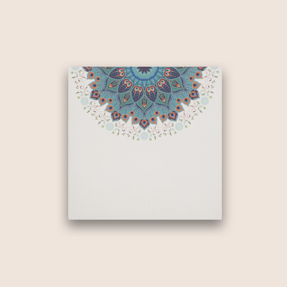 White Peacock Mandala Money Envelope - KRCE4130