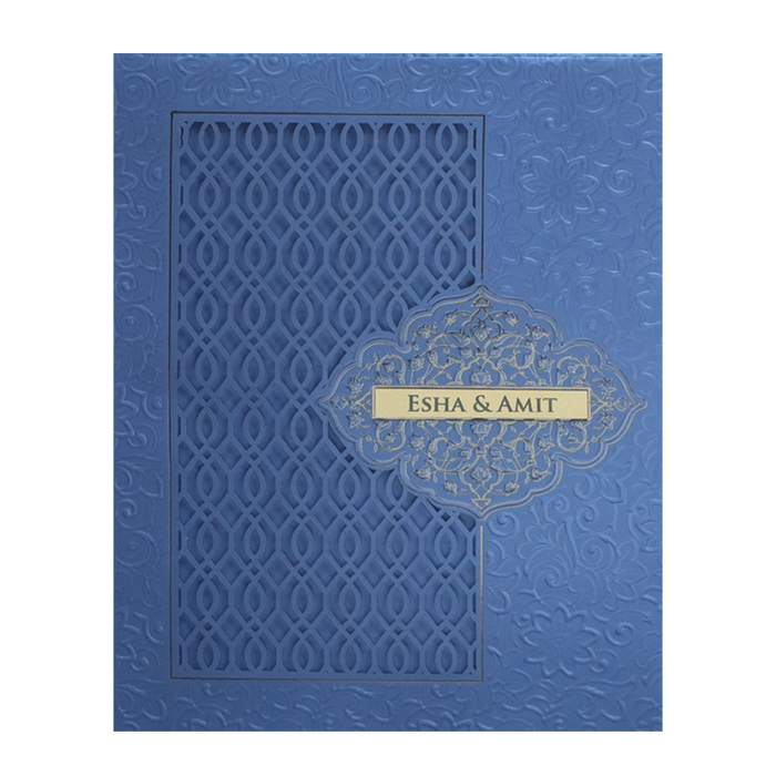 Blue MDF Wedding Card-King of Cards