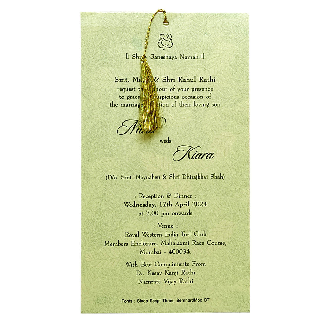 Light Pale Blue Single Sheet Invitation-KRCS6462