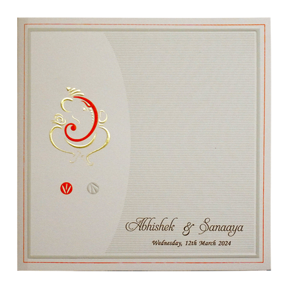 Cuban Sand Ganesha Wedding Invitation-King of Cards
