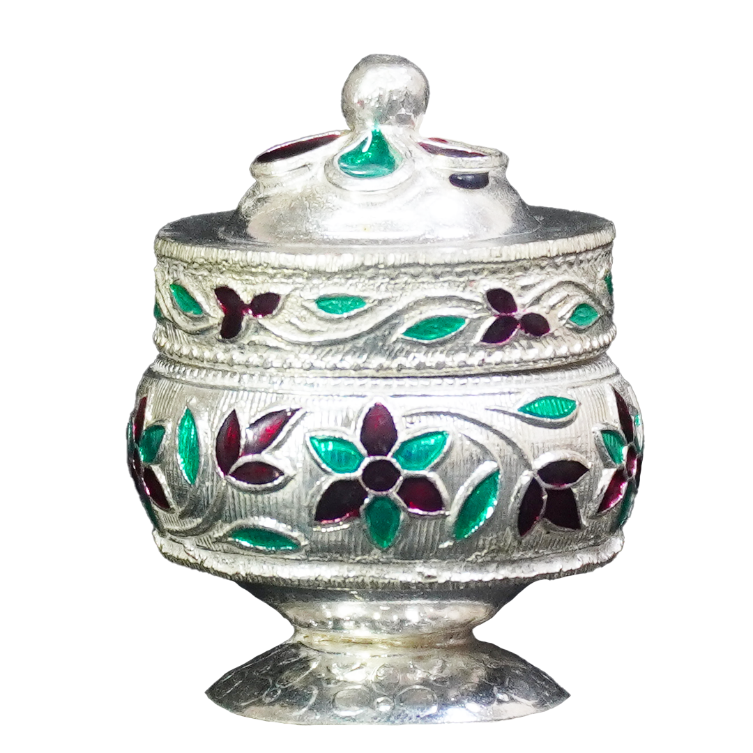 Antique Silver Kumkum Box-GRI0250