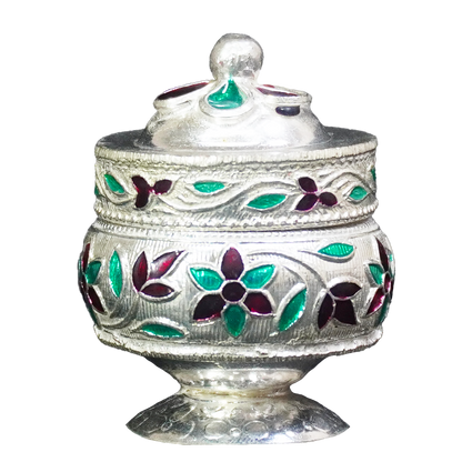Antique Silver Kumkum Box-GRI0250