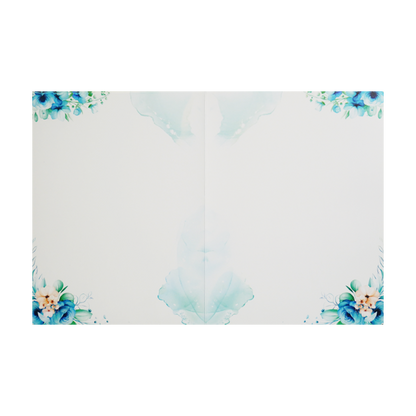 White Floral Ganesha Wedding Card-knkc4083