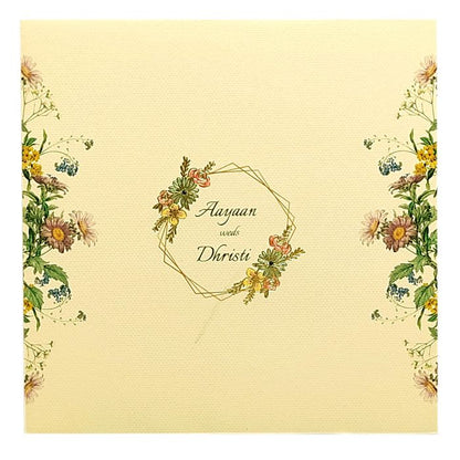 Peach Pink Floral Invitation Card-King of Cards