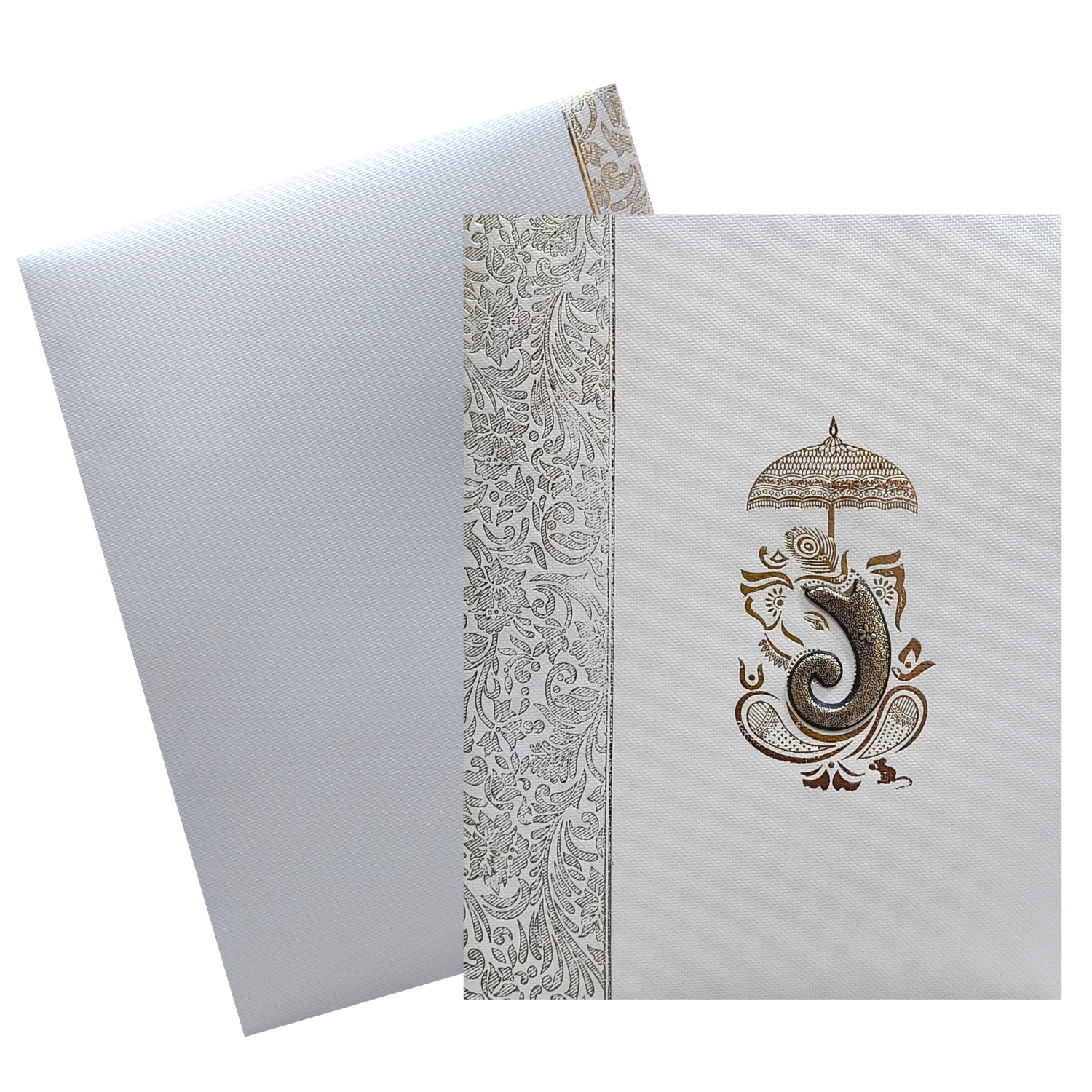 Grey Texture Sheet Wedding Invitation Card-KNKGY5014