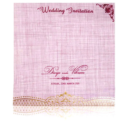 Purple Premium Floral Panache Designer Card With Name Plate-KNP7001P