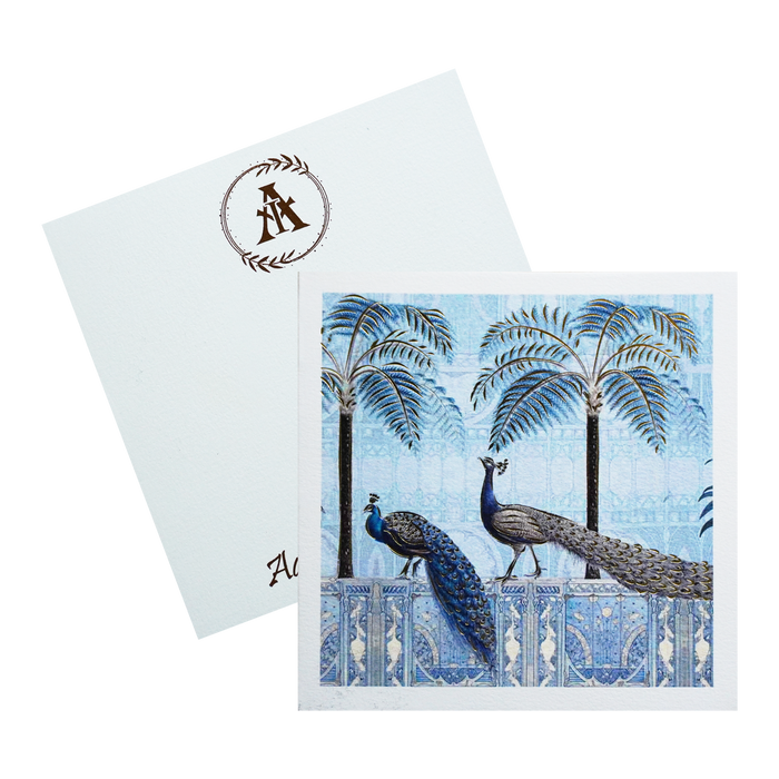 White Peacock Theme Invitation-King of Cards