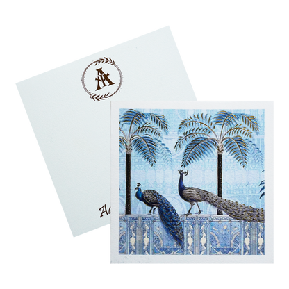 White Peacock Theme Invitation-King of Cards