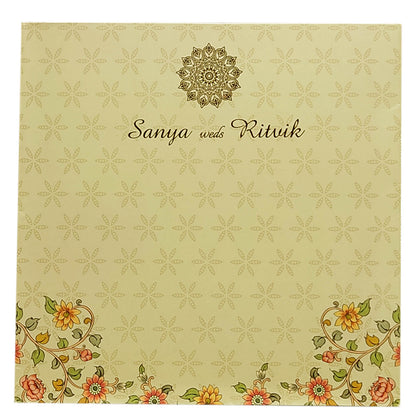 Brown Padded Invitation Card-KRC29600