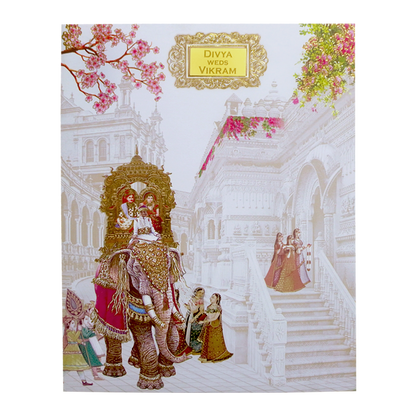 Grey Jumbo Royal Invitation Card-KNKJ1100