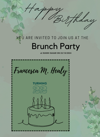 Green Cake Birthday cards for him-AABCH003