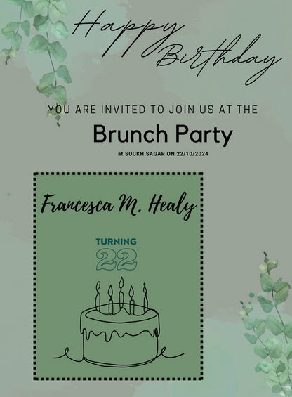 Green Cake Birthday cards for him-AABCH003