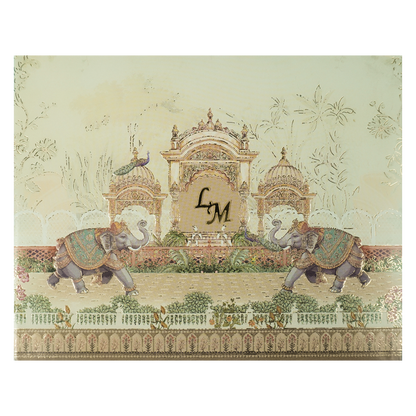 Royal Elephant Palace Wedding Card-KSSC2083