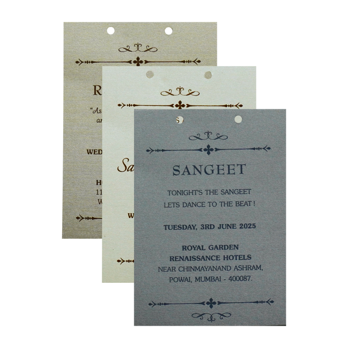 Light Brown MDF Invitation-King of Cards