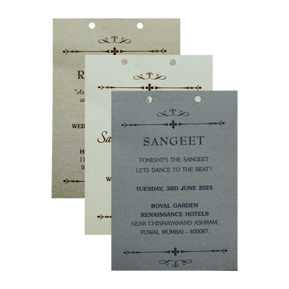 Light Brown MDF Invitation-King of Cards