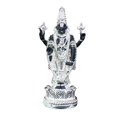 Balaji Idol in Black &amp; German Silver Finish-GRI0050