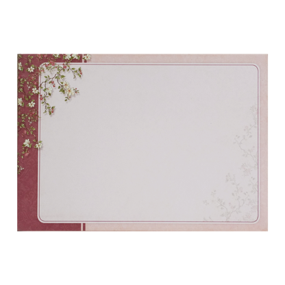 Beige Floral Door Padded Invitation Card-King of Cards