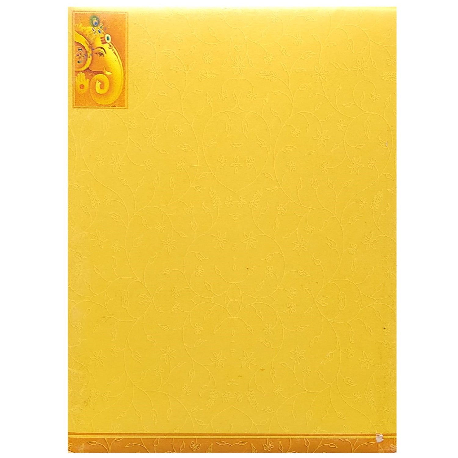 Designer Ganesha Orange Door Type Invitation Card