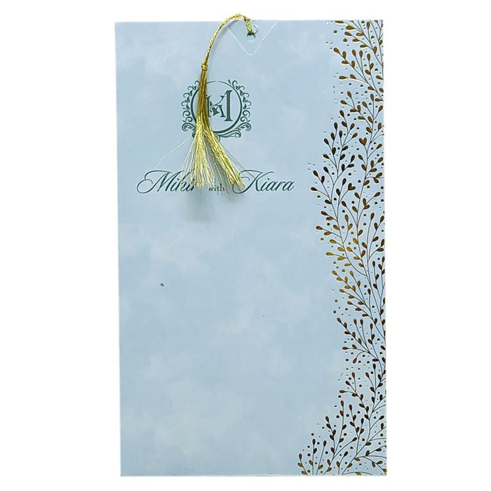 Light Blue Single Sheet Invitation-King of Cards