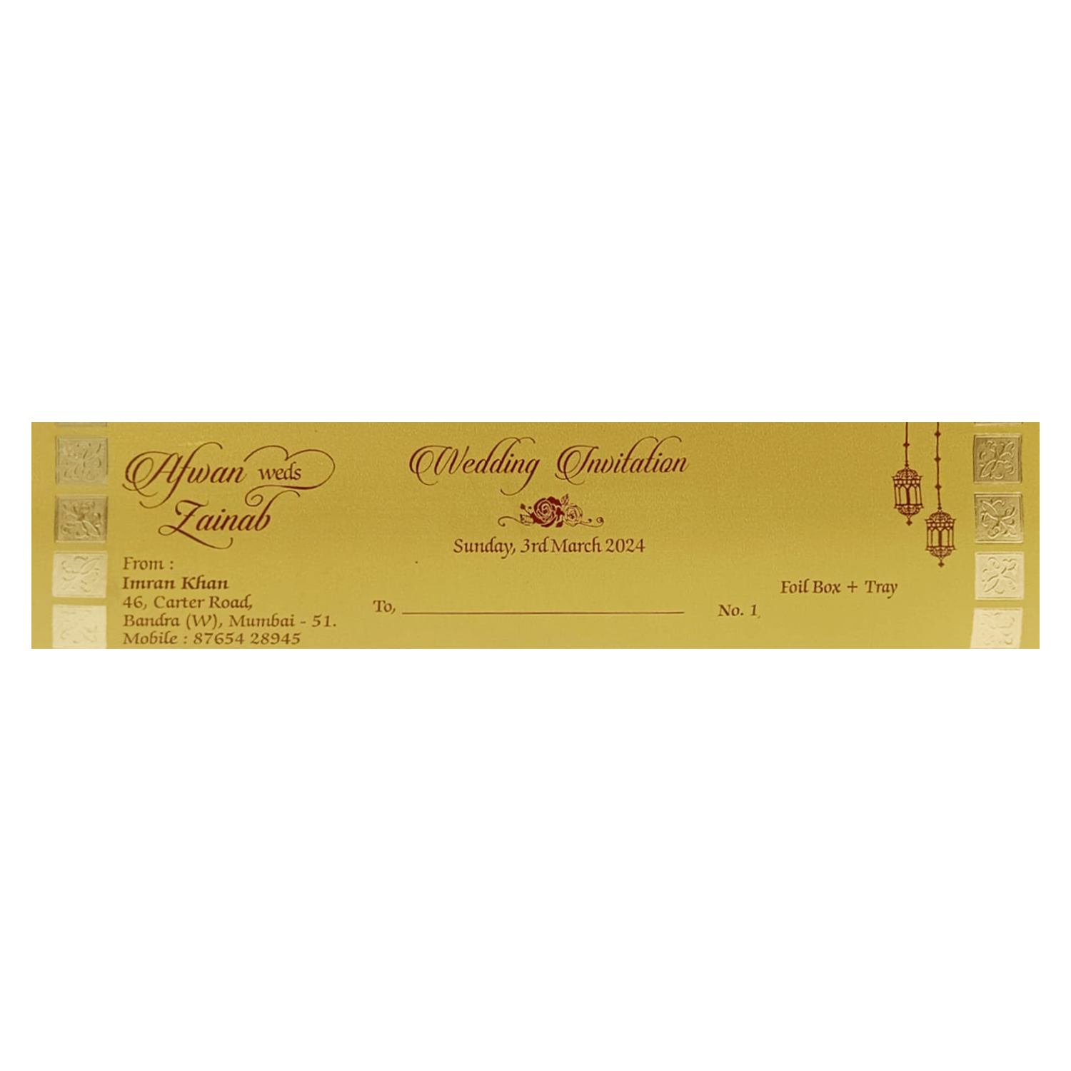 Light Gold Scroll Card-KJTS0065