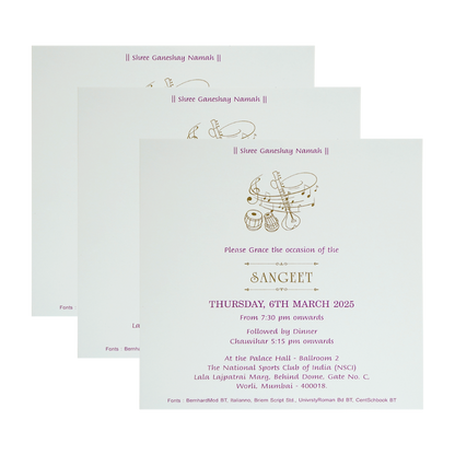 Pink Padded Wedding Card-King of Cards