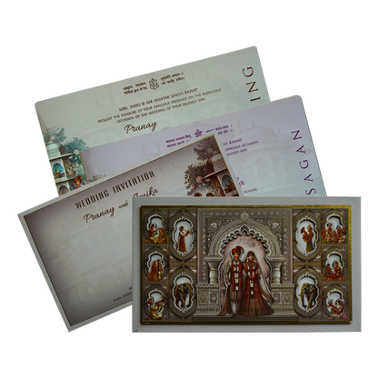 Grey Royal Wedding Padded Card-King of Cards