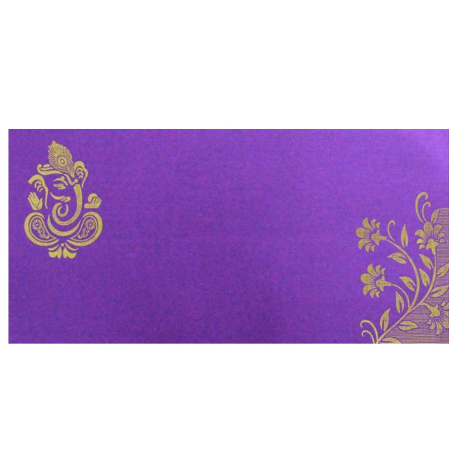 Violet Ganesha Invitation Card-KNK20051