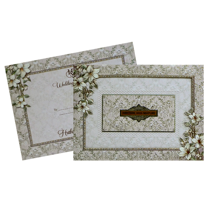 Light Pale Pink MDF Wedding Card-King of Cards