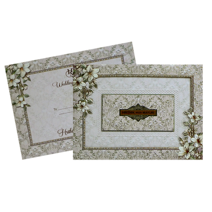 Light Pale Pink MDF Wedding Card-King of Cards