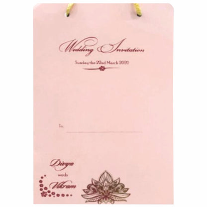 Pink Bag Invitation Card-Knpr4505p