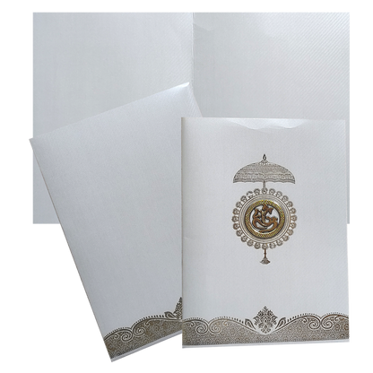 Grey Single Sheet Invitation Card-King of Cards