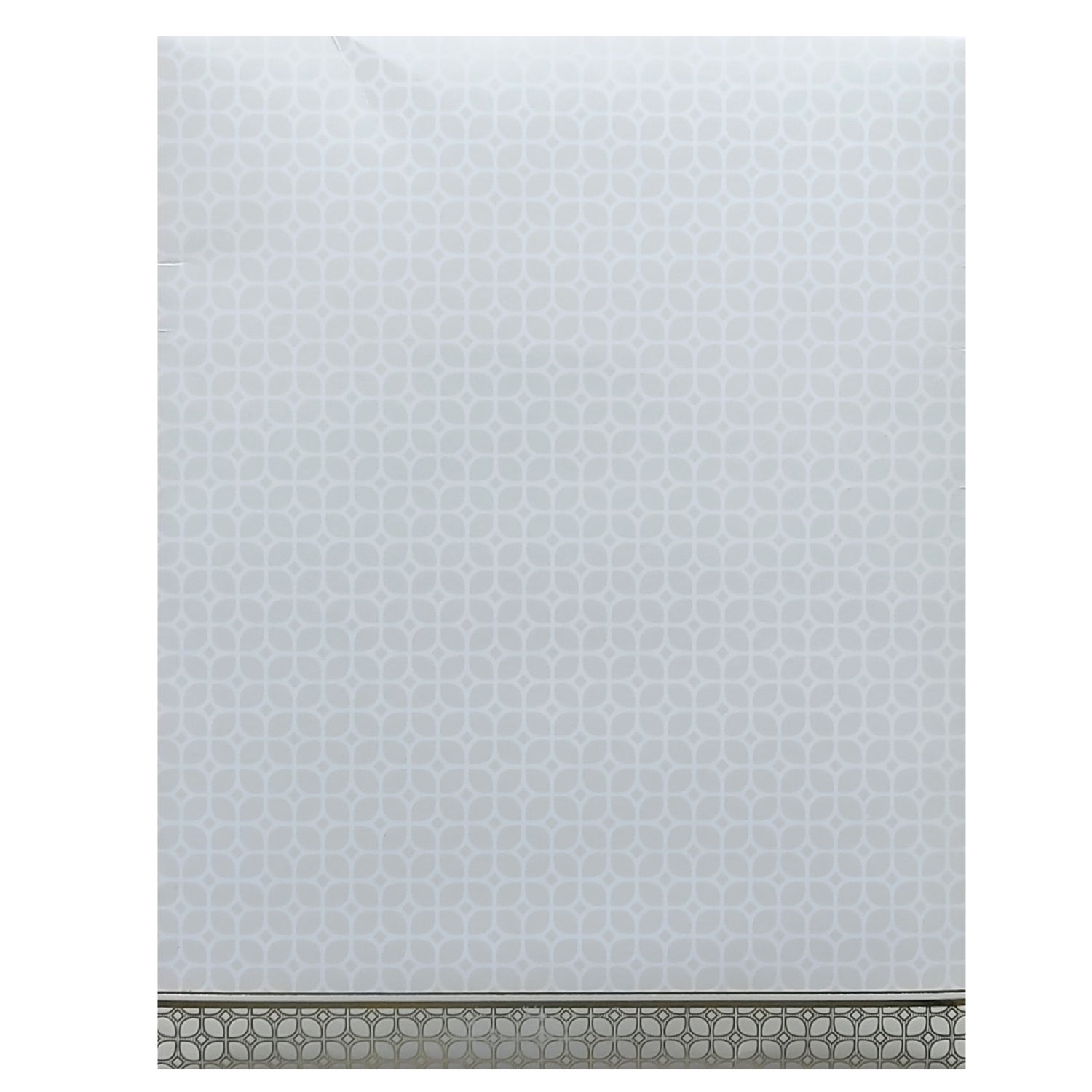 White Floral Door Nameplate Invitation Card-KNJS2079