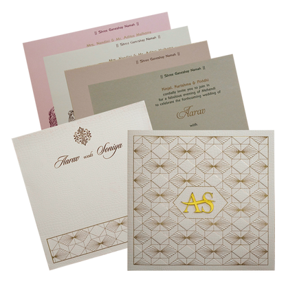 Light Pink Pattern Wedding Card-King of Cards