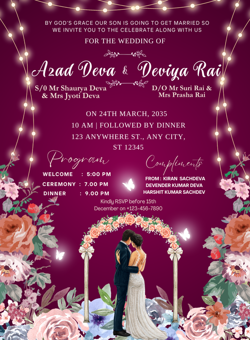 Violet Lights Lagna Patrika Invitations-AALPI005