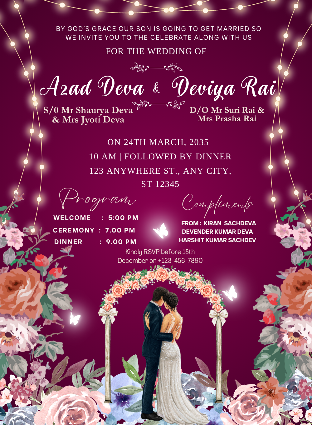 Violet Lights Lagna Patrika Invitations-AALPI005