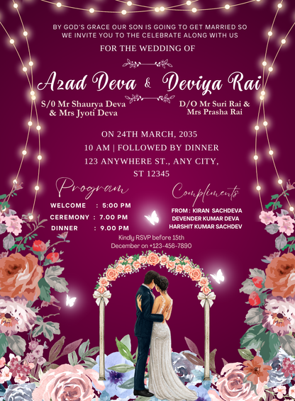 Violet Lights Lagna Patrika Invitations-AALPI005