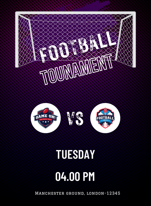 Violet Net Football Invitation-AABLL008