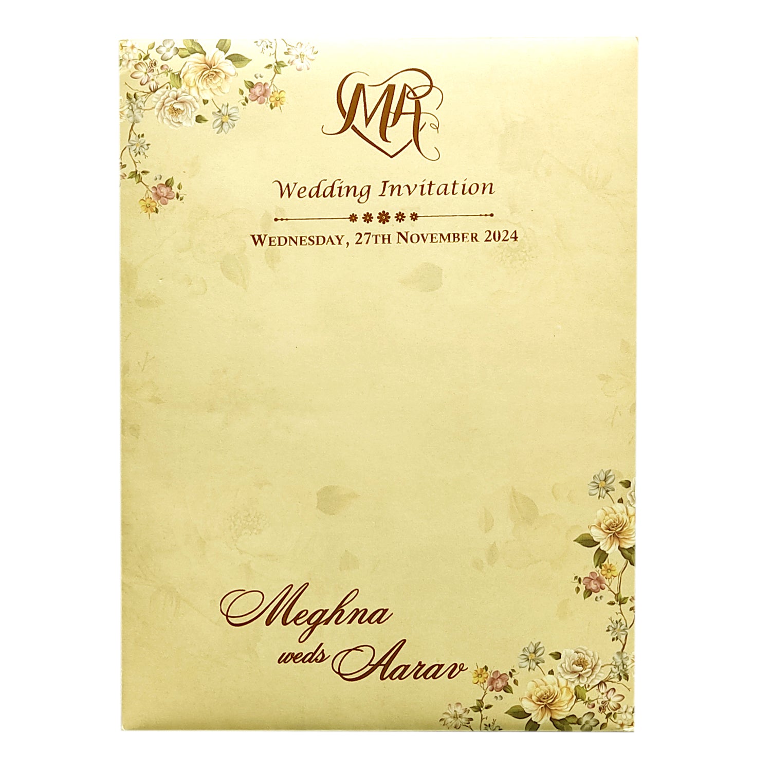 Pale Light Brown Marriage Card-KVN06770