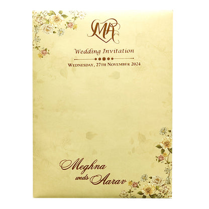 Pale Light Brown Marriage Card-KVN06770