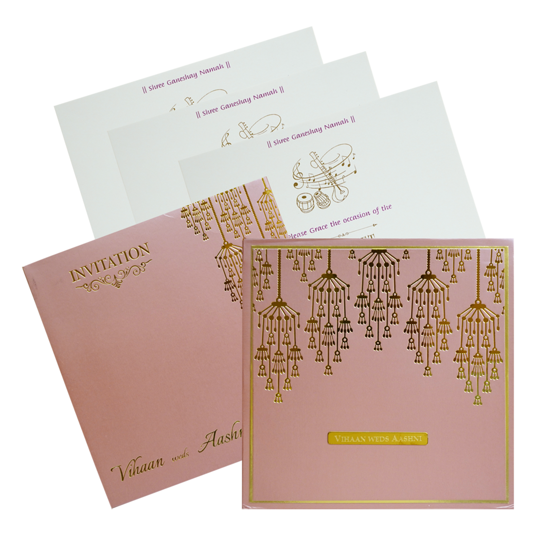 Make your event special with our exclusive Pink Padded Wedding Card. Shop now! ?WhatsApp Support ?Express Delivery.