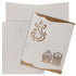 This wedding card is a designer card with a pristine white shading. This card has laser cut Ganesha with Balaji and padhmavathi at the bottom corner. This card has golden shading at the corners which makes the card looks awesome. This card is a vertical sort card with a traditional opening. As a standard offering, this card has a cover and a single solitary insert. Make your wedding fabulous with this card.