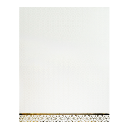 Classic White &amp; Gold Floral Wedding Card-KNJS2091