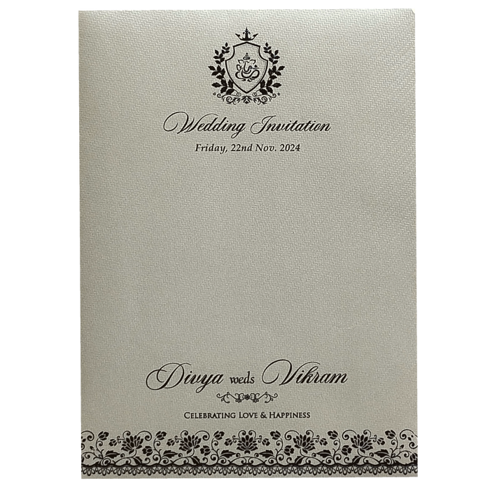 Grey Texture Single Sheet Invitation Card-King of Cards