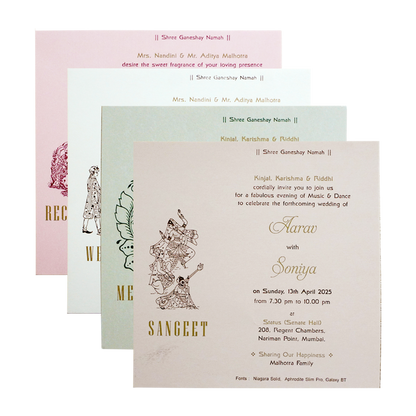 Cuban Sand Ganesha Wedding Invitation-King of Cards