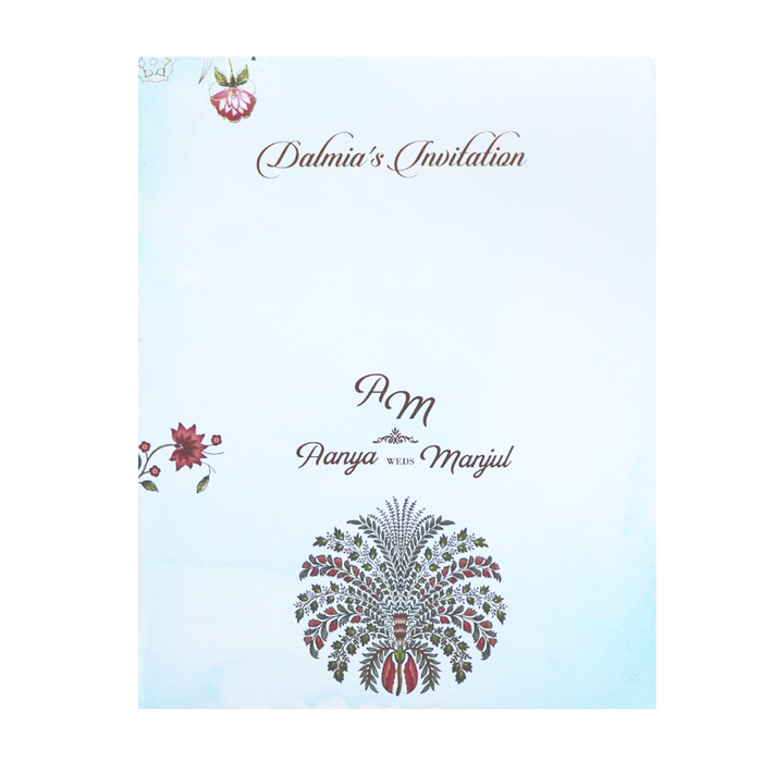 Pastel Blue Wedding Card-King of Cards