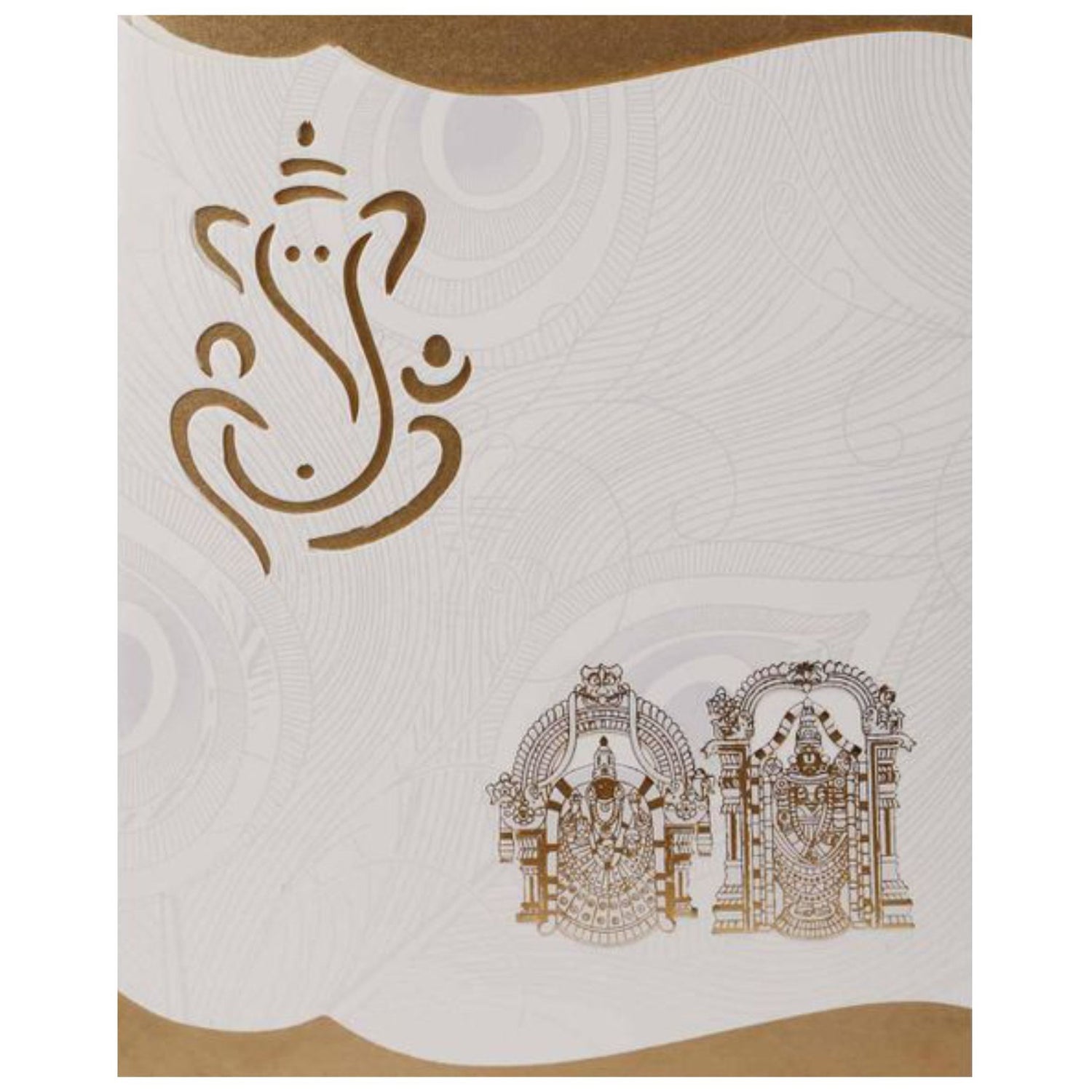 Lovely Ganesha With Balaji Padhmavathi Wedding Card - KNK3331
