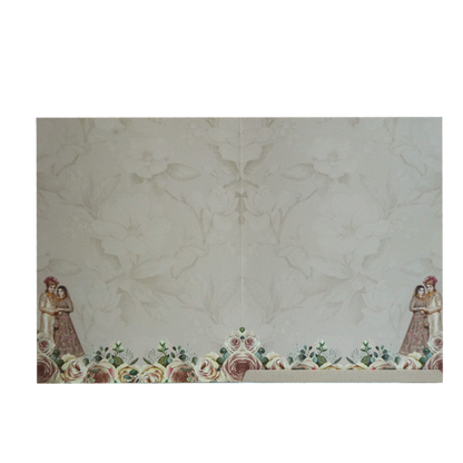 Crepe Pink Arch Wedding Card-King of Cards