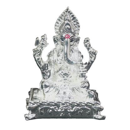 Silver Plated Lord Ganesha Idol-GRI0010